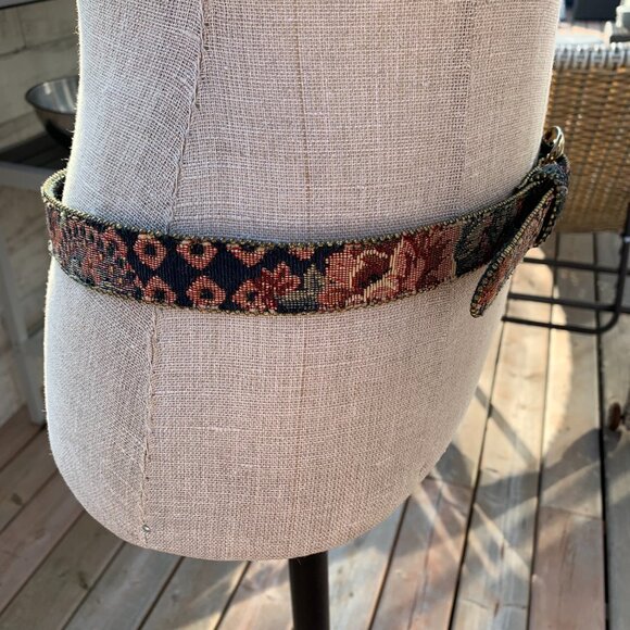 Vintage 80s Tapestry Statement Retro Boho Waist Belt - Picture 6 of 15